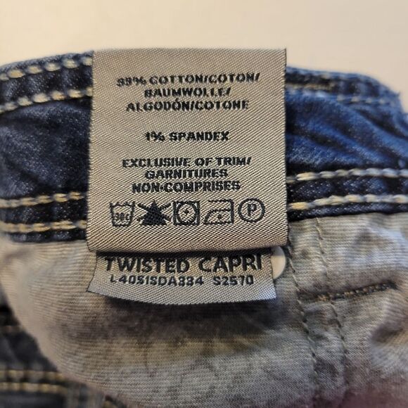 Silver Jeans Twisted Capri Stretch Denim Women's Size 30 Waist - Picture 8 of 13